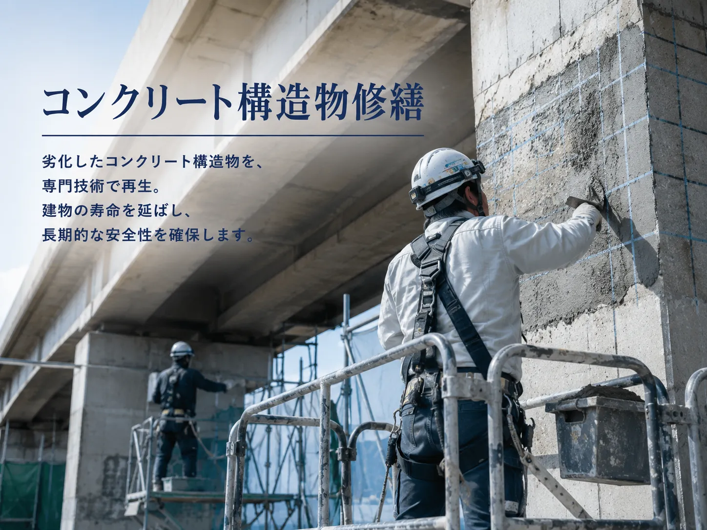 コンクリート構造物修繕の施工イメージ